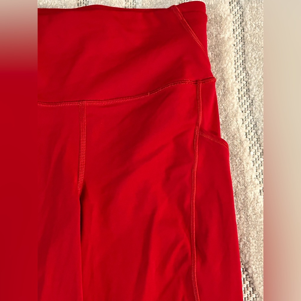 Lululemon Fast and Free High-Rise Tight 25” Pockets in Dark Red - Size 4 - Picture 5 of 13